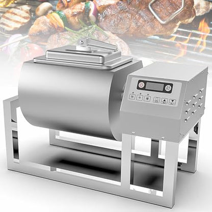 KJZQLMZ Vacuum Tumbler Marinator Meat Tumbler Marinating Machine with Bidirectional Rotation 3-Speed Control, for Chicken Steak Burger Shop