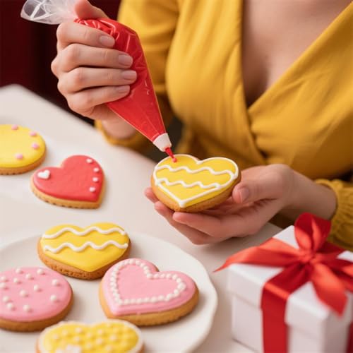 Heart Cookie Cutter Set, Valentine’s Day Cookie Cutters 9 Pieces, Stainless Steel Metal Heart Shapes Cookie Cutters Molds for Valentine Anniversary