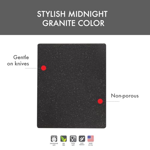 Dexas Superboard Reversible Pastry Board, 14 x 17 Inches, Midnight Granite Color - Dishwasher Safe, Plastic, Ideal for Baking and Food Prep