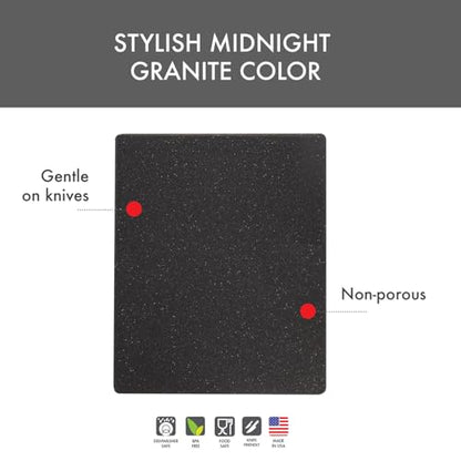 Dexas Superboard Reversible Pastry Board, 14 x 17 Inches, Midnight Granite Color - Dishwasher Safe, Plastic, Ideal for Baking and Food Prep