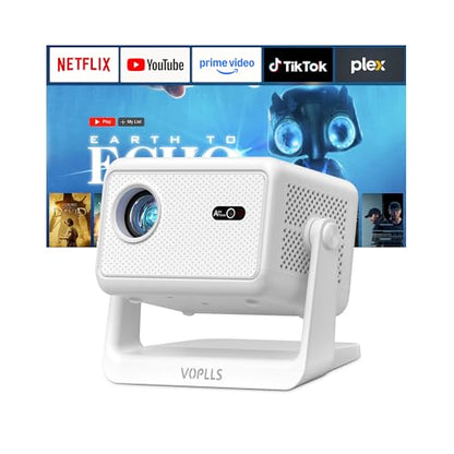 VOPLLS Mini Projector with Wifi and Bluetooth