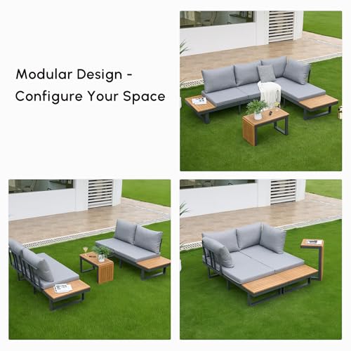 homary 4-Seater Outdoor Conversation Set for Gardens, Decks, and Backyards