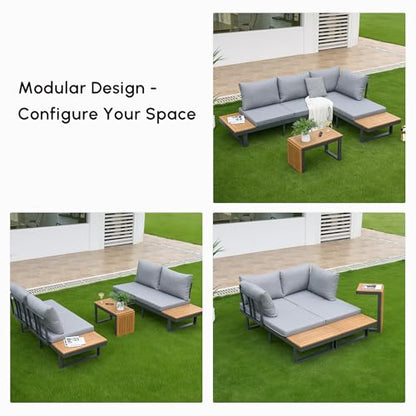 homary 4-Seater Outdoor Conversation Set for Gardens, Decks, and Backyards