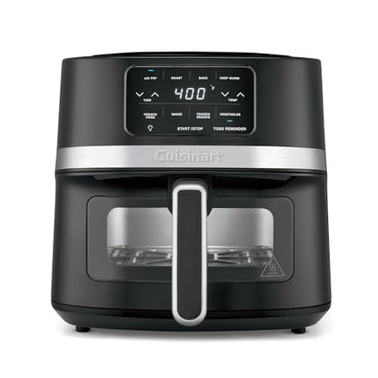 Cuisinart Air Fryer, 4.5-Quart Basket Fryer with 4 Cooking Functions to Air Fry, Roast, Bake, and Keep Warm, 4 Airfryer Presets, Dishwasher-Safe Parts, AIR-160NAS, Stainless Steel & Black