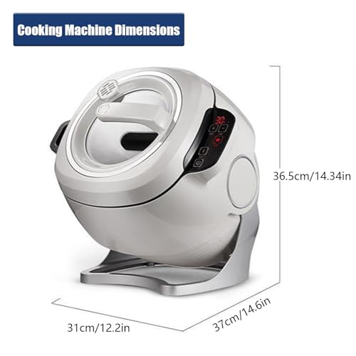 Cplsntaeam Multi-Function Stir-Fry Machine Cooker, Auto Cooking Wok Fried Rice Machine 360° Automatic Rotation, Drum Type Stir Frying Machine for Stir Frying,Stewing,Cooking
