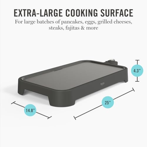 Martha Stewart 12"x 22" XL Electric Griddle, Ceramic Nonstick Flat Top