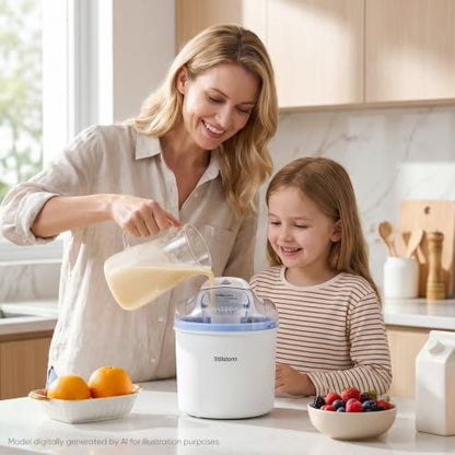 Stillstorm Ice Cream Maker，1.5 Quarts Ice Cream Machine for Home