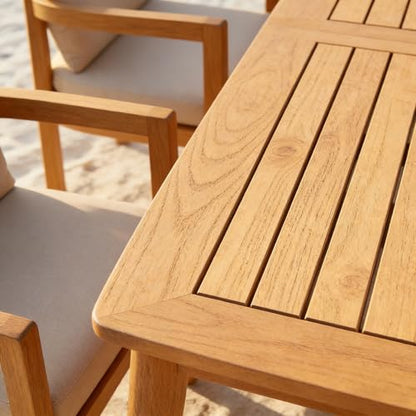 SUNSITT 9-Piece Outdoor Patio Dining Set w/82'' Patio Dining Table