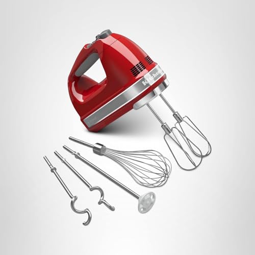 KitchenAid 9-Speed Hand Mixer with Accessories, KHM926, Empire Red