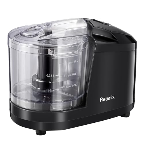 Reemix 1.5-Cup Electric Food Chopper, 100W Mini Food Processor Meat Grinder