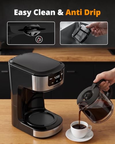 AIRMSEN Drip Coffee Maker 12-Cup Programmable