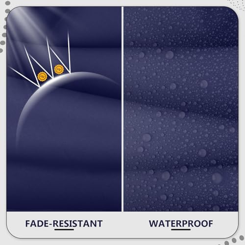 Cethytirko 9 Piece Outdoor Patio Waterproof Cushion Covers, Fits 4-Seat Wicker Rattan Sectional Couch Chair Furniture Cover Replacement Set - Fade-Resistant Patio Cushion Covers with Zipper