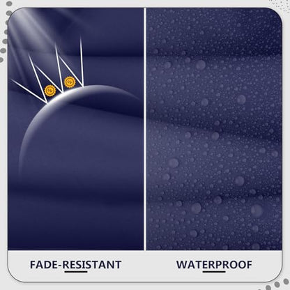 Cethytirko 9 Piece Outdoor Patio Waterproof Cushion Covers, Fits 4-Seat Wicker Rattan Sectional Couch Chair Furniture Cover Replacement Set - Fade-Resistant Patio Cushion Covers with Zipper