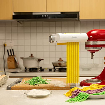Antree Pasta Maker Attachment 3 in 1 Set for KitchenAid Stand Mixers Included Pasta Sheet Roller, Spaghetti Cutter, Fettuccine Cutter Maker Accessories and Cleaning Brush