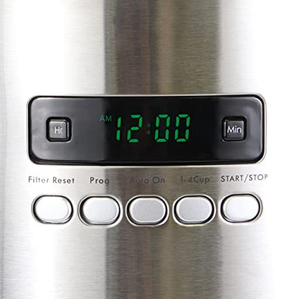 Koolatron Kenmore Drip Coffee Maker - 12 Cup Programmable Cafe Machine With Glass Pot, Regular & Bold Brew, Auto Shut Off Large Water Reservoir, Reusable Filter, Kitchen Appliances, Black