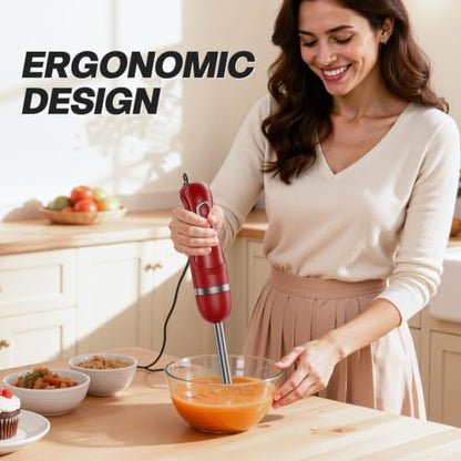 Immersion Blender Corded Hand Blenders 400 Watts Emulsifier Blending Soup