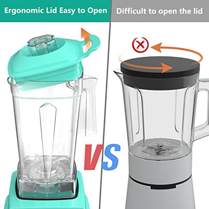 OMMO Blender 1800W, Professional High Speed Countertop Blender with Durable Stainless Steel Blades, 60oz BPA Free Blender for Shakes and Smoothies, Nuts, Ice and Fruits, Dishwasher Safe