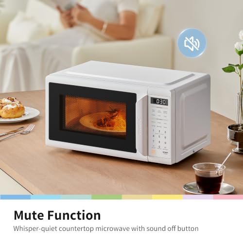 COMFEE' Countertop Microwave Oven 0.7 Cu.Ft, 700W, White