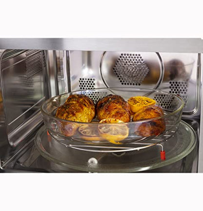 GE 4-in-1 Countertop Microwave Oven, 1.0 Cu Ft, 1050W Convection Microwave with Air Fry & Broil, Compact and Quiet, Stainless Steel, Ideal for Apartments, Dorms & Offices, GCST10A1WSS