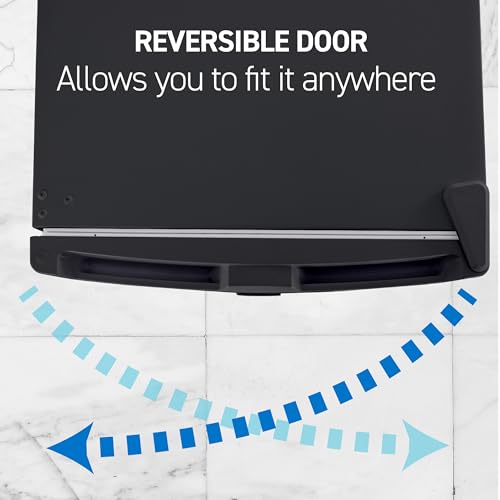 Commercial Cool Upright Freezer, Stand Up Freezer 6 Cu Ft with Reversible Door, Black