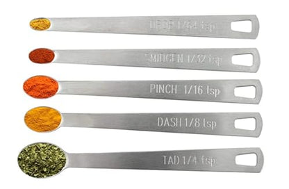 LIUSM Mini Measuring Spoons Set,Stainless Steel Measuring Spoons Set (Set of 5)