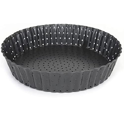 Space Home - Quiche Lorraine Deep Dish Pie Pan - 9.44 inch Tart Pans with Removable Bottoms - Apple Pie Pan - 9.44 inch Tarte Tatin Pan - Deep Dish Pie Crust - Quiche Baking Dish