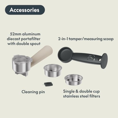 bella JOLT 20-bar Slim Espresso Maker, Oatmilk