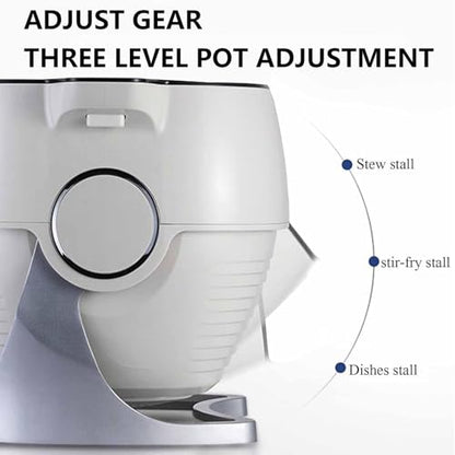 Multi Function Stir Fry Machine Cooker, Auto Cooking Wok Fried Rice Machine 360° Automatic Rotation, Drum Type Stir Frying Machine with Smart Touch for Stir Frying,Stewing,Cooking,110V