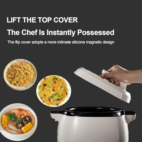 XygZythror Cooking Robot, 2000w 6l Auto Cooking Wok Fried Rice Machine, for Cooking Stewing, Rice Cooker, Multifunctional Choose with Smart Touch