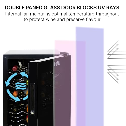 Koolatron 20 Bottle Thermoelectric Wine Cooler, Black