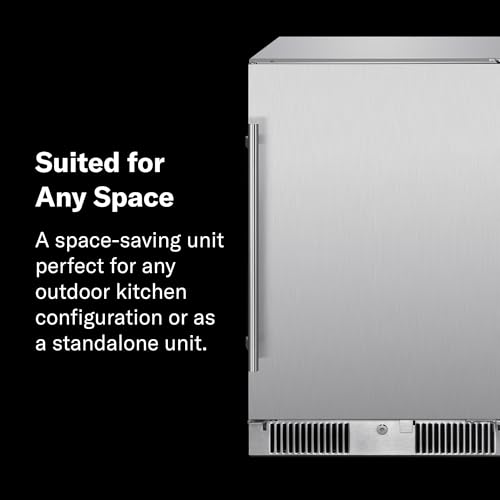 Blaze 20-Inch 4.3 Cu. Ft. Outdoor Rated Refrigerator w/Lock - BLZ-SSRF20-4.3