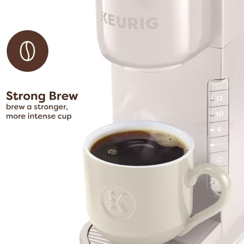 Keurig K-Express Single Serve K-Cup Pod Coffee Maker, 3 Brew Sizes, Strong Button Feature, 42oz Removable Reservoir, Warm Stone
