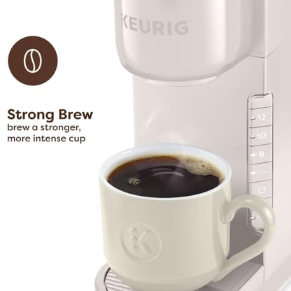 Keurig K-Express Single Serve K-Cup Pod Coffee Maker, 3 Brew Sizes, Strong Button Feature, 42oz Removable Reservoir, Warm Stone