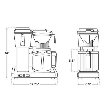 Technivorm Moccamaster 53923 KBGV Select 10-Cup Coffee Maker, Juniper, 40 ounce, 10-Cup, 1.25L