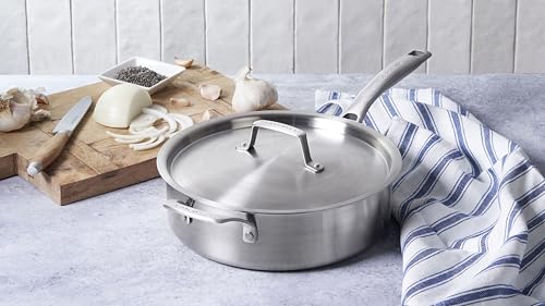 Le Creuset Essential Stainless Steel Saute Pan, 4.5 Qt.