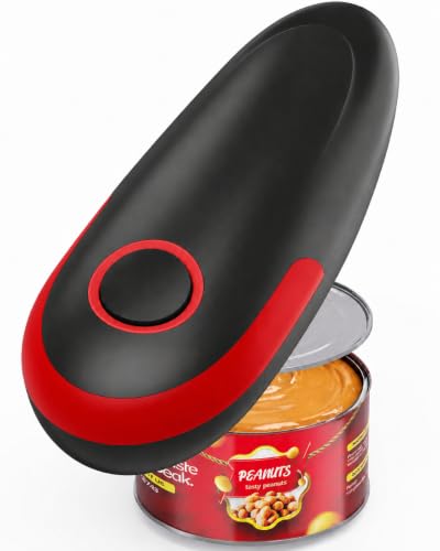 Electric Can Opener, One Touch Battery Operated Hands Free Automatic Can Opener with Smooth Edge Cut for Seniors, Arthritis & Weak Hands, Kitchen Gadget Fits Most Standard Cans