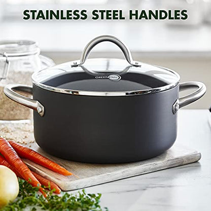 GreenPan Lima Hard Anodized Healthy Ceramic Nonstick 18 Piece Cookware Bakeware Pots and Pans Set, PFAS-Free, Oven Safe, Gray