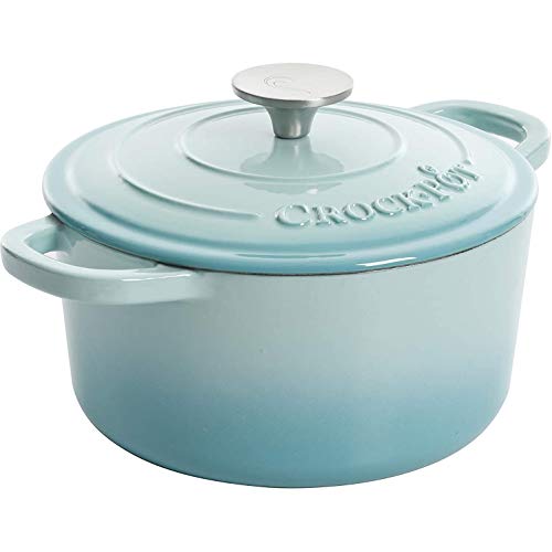 Crock-Pot Artisan Round Enameled Cast Iron Dutch Oven, 3-Quart, Blush Pink