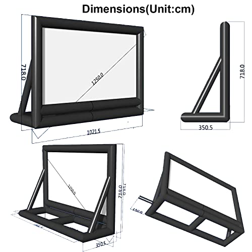 41ft/40 ft Inflatable Movie Screen Outdoor Exclude Blowers - Front and Rear Projection - Commercial Projector Screen for School, Churches, Grand Parties, Drive-in Theater(41ft Without Blowers)