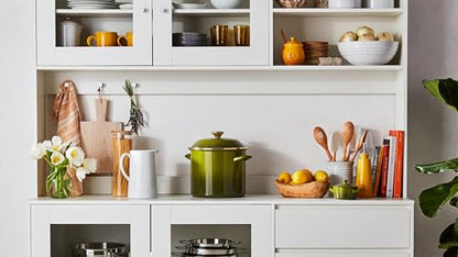 Le Creuset Enamel on Steel Traditional Stockpot, 10 qt., Olive with Stainless Steel Knob