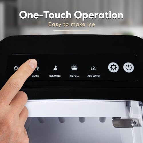 Igloo Ice Maker Countertop, Portable Ice Maker with Handle, 26lbs, Black