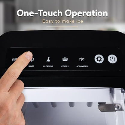 Igloo Ice Maker Countertop, Portable Ice Maker with Handle, 26lbs, Black