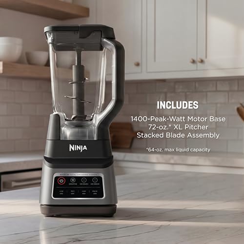 Ninja Professional Plus Blender with Auto-iQ | Smoothie and Ice Cream Maker, Frozen Drink Mixer, Margarita Machine | 3 Auto-iQ Presets, 1400W, 72-oz. Total Crushing Pitcher | Dark Grey | BN701