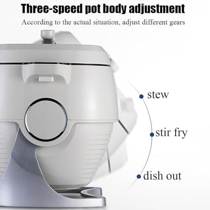 Beachtiful Automatic Cooking Machine, 6L Auto Cooking Wok Fried Rice Machine,One-Click Smart Start, 360 ° Automatic Rotation, for Stir Frying,Stewing,Cooking,220V2000W