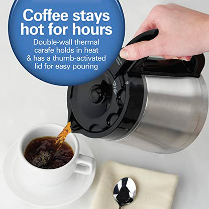Hamilton Beach Programmable Drip Coffee Maker with 10 Cup Thermal Carafe