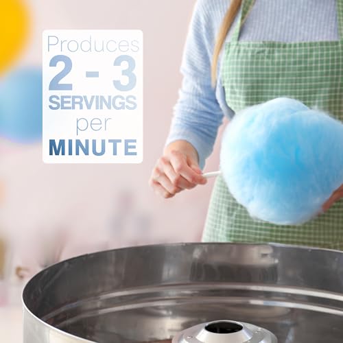 VIVO Blue 1030W Electric Cotton Candy Machine, Commercial Candy Floss Maker, 20 inch Stainless Steel Bowl with Sugar Scoop, Easy Home Use, CANDY-V001B