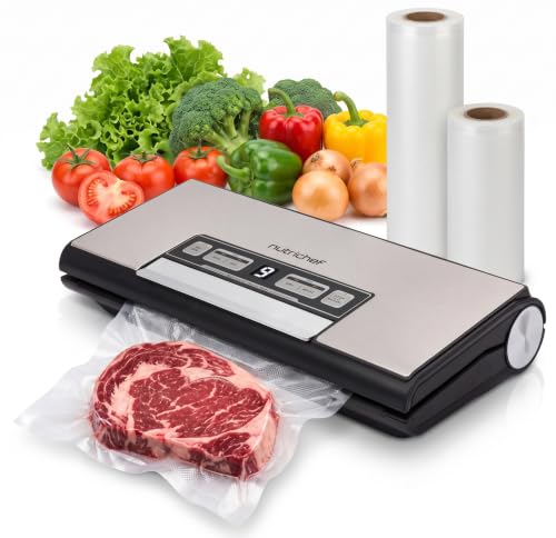 NutriChef Vacuum Sealer Machine with Removable Liquid Tray
