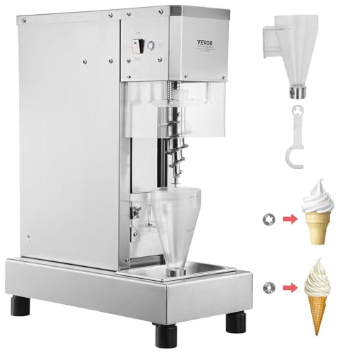 VEVOR Frozen Yogurt Blending Machine 750W, Yogurt Milkshake Ice Cream Mixing Machine 1740RPM, 304 Stainless Steel Ice Cream Shaker, Customizable with any Flavor of Ice Cream