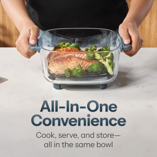 Chefman Crisp n’ Go 4 Qt Glass Air Fryer, 4-in-1, PFAS-Free Bowl & Rack