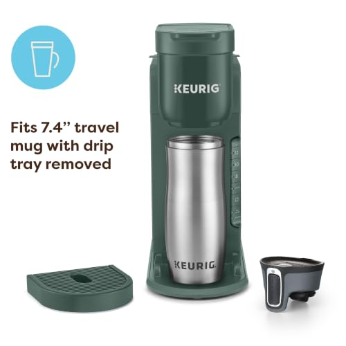 Keurig K-Express Single Serve K-Cup Pod Coffee Maker, 3 Brew Sizes, Strong Button Feature, 42oz Removable Reservoir, Evergreen
